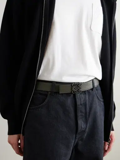 Loewe Anagram 3.5cm Reversible Leather Belt - Men | Thumbnail 2 Loewe Anagram 3.5cm Reversible Leather Belt - Men | Thumbnail 2