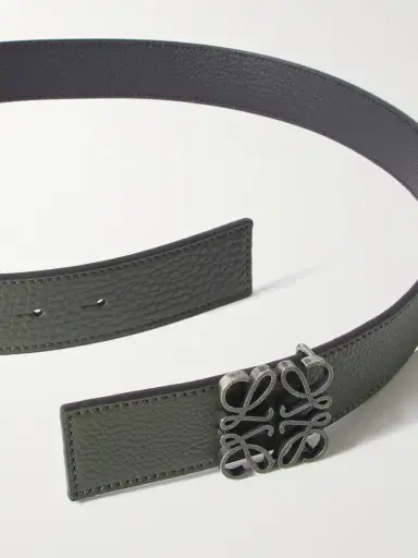 Loewe Anagram 3.5cm Reversible Leather Belt - Men | Thumbnail 3 Loewe Anagram 3.5cm Reversible Leather Belt - Men | Thumbnail 3