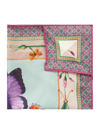 La DoubleJ Printed Silk Pocket Square - Men | Thumbnail 1 La DoubleJ Printed Silk Pocket Square - Men | Thumbnail 1
