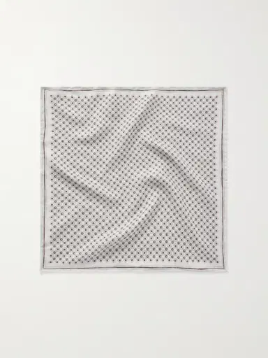 Brunello Cucinelli Printed Silk Pocket Square - Men | Thumbnail 2