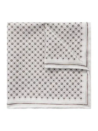 Brunello Cucinelli Printed Silk Pocket Square - Men | Thumbnail 1