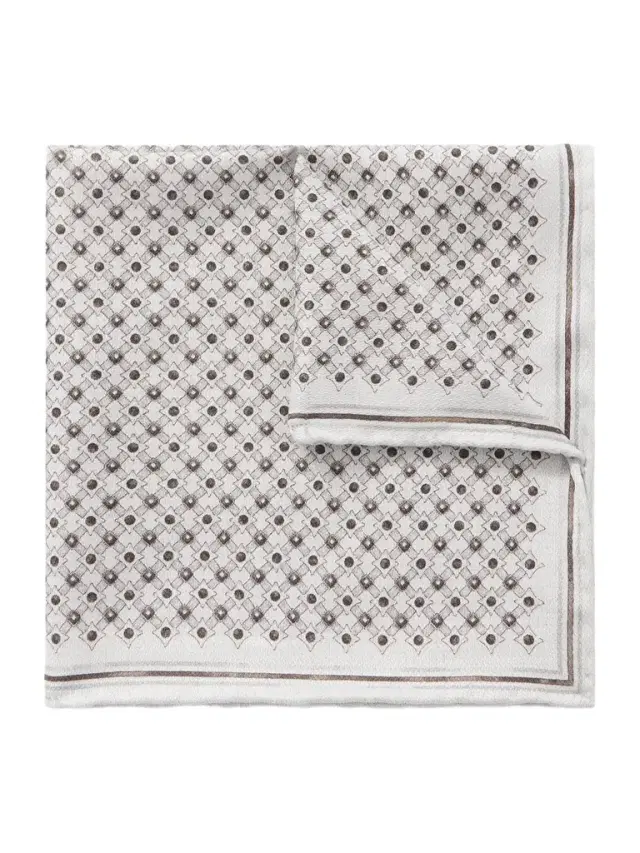 Brunello Cucinelli Printed Silk Pocket Square - Men