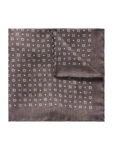 Brunello Cucinelli Printed Silk Pocket Square - Men | Thumbnail 1 Brunello Cucinelli Printed Silk Pocket Square - Men | Thumbnail 1