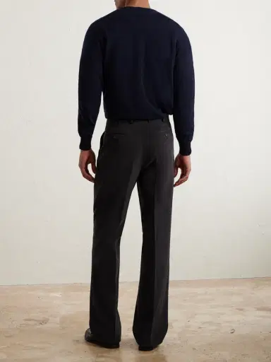 Saman Amel Amo Straight-Leg Brushed Cotton-Blend Twill Sui Trousers - Men | Thumbnail 4 Saman Amel Amo Straight-Leg Brushed Cotton-Blend Twill Sui Trousers - Men | Thumbnail 4