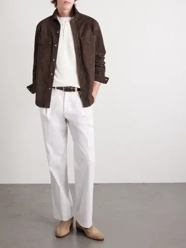 J. Mueser Suede Western Overshirt - Men | Thumbnail 2