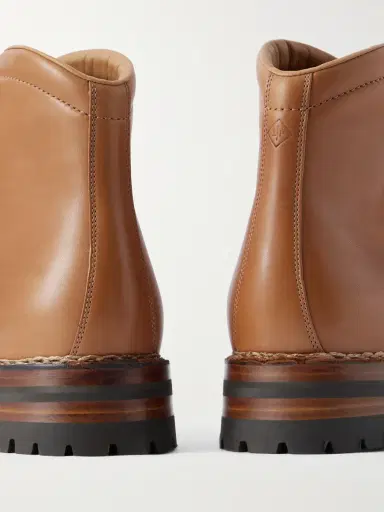 Loro Piana Oiled Leather Lace-Up Boots - Men | Thumbnail 5