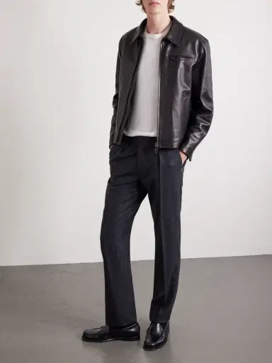 J. Mueser Waverly Straight-Leg Pleated Wool-Twill Suit Trousers - Men | Thumbnail 2