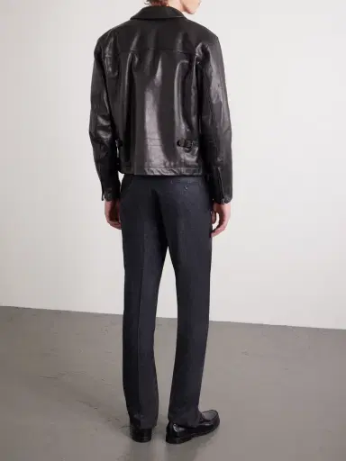 J. Mueser Waverly Straight-Leg Pleated Wool-Twill Suit Trousers - Men | Thumbnail 3