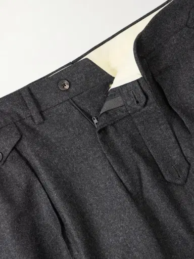 J. Mueser Waverly Straight-Leg Pleated Wool-Twill Suit Trousers - Men | Thumbnail 4