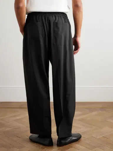UMIT BENAN Julian Straight-Leg Virgin Wool Drawstring Trousers - Men | Thumbnail 4 UMIT BENAN Julian Straight-Leg Virgin Wool Drawstring Trousers - Men | Thumbnail 4