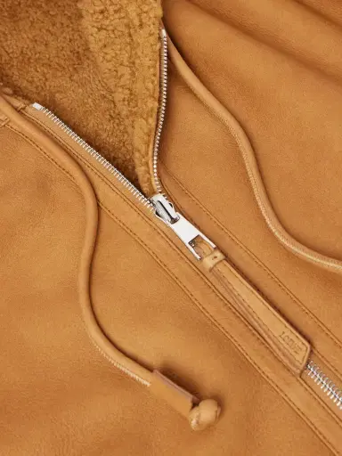 Loewe Logo-Appliquéd Shearling Hooded Jacket - Men | Thumbnail 5 Loewe Logo-Appliquéd Shearling Hooded Jacket - Men | Thumbnail 5