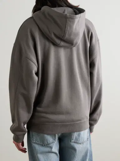Loewe Anagram-Embroidered Cotton-Jersey Zip-Up Hoodie - Men | Thumbnail 3