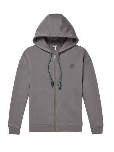 Loewe Anagram-Embroidered Cotton-Jersey Zip-Up Hoodie - Men | Thumbnail 1