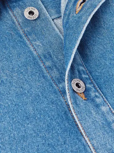 Loewe Anagram Logo-Embroidered Denim Overshirt - Men | Thumbnail 5