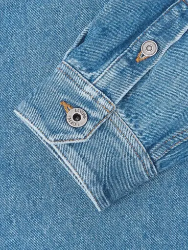 Loewe Anagram Logo-Embroidered Denim Overshirt - Men | Thumbnail 6