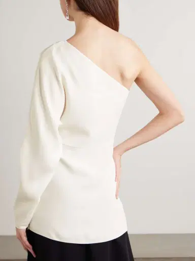Valentino Garavani Asymmetric One-shoulder Silk-cady Top | Thumbnail 3 Valentino Garavani Asymmetric One-shoulder Silk-cady Top | Thumbnail 3