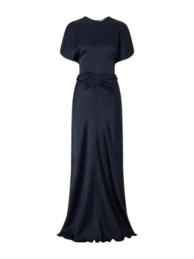Ruched Satin Maxi Dress