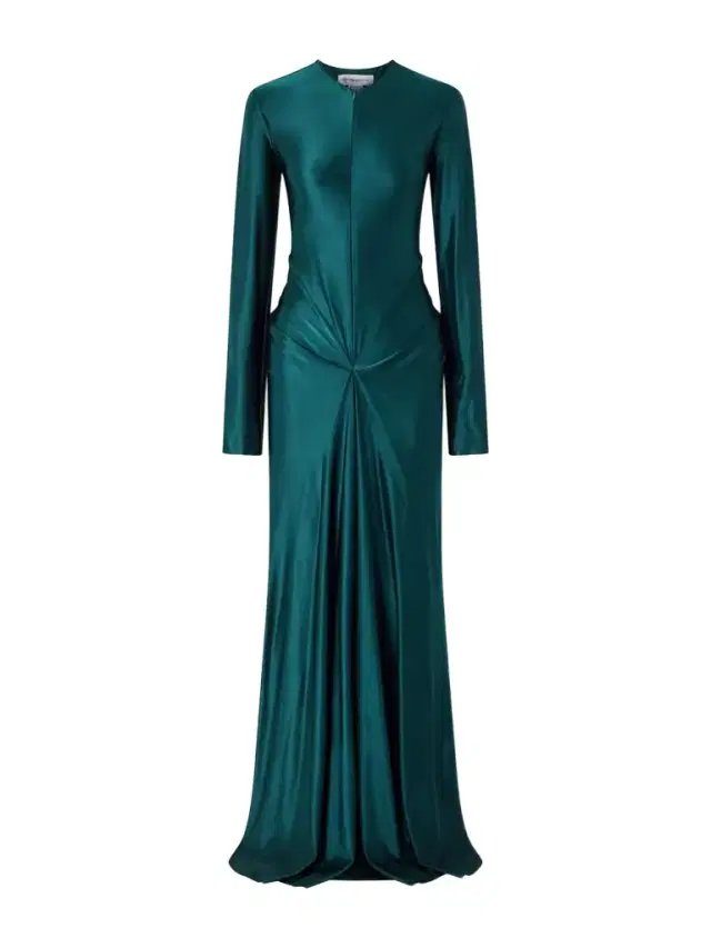 Gathered Satin Gown