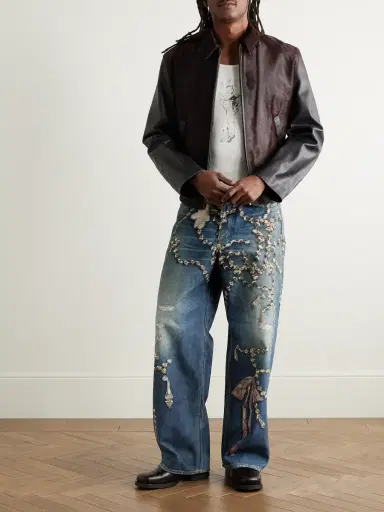Acne Studios Trompe L'oeil Printed High-rise Wide-leg Jeans | Thumbnail 2 Acne Studios Trompe L'oeil Printed High-rise Wide-leg Jeans | Thumbnail 2