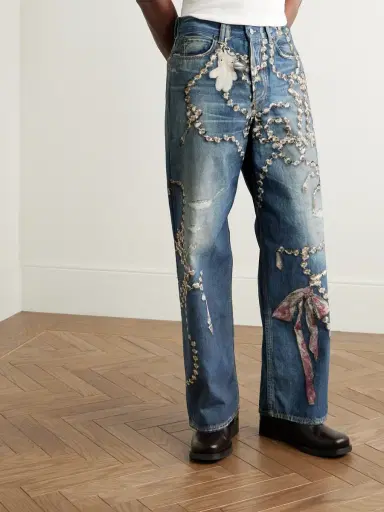 Acne Studios Trompe L'oeil Printed High-rise Wide-leg Jeans | Thumbnail 3 Acne Studios Trompe L'oeil Printed High-rise Wide-leg Jeans | Thumbnail 3