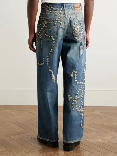 Acne Studios Trompe L'oeil Printed High-rise Wide-leg Jeans | Thumbnail 4 Acne Studios Trompe L'oeil Printed High-rise Wide-leg Jeans | Thumbnail 4