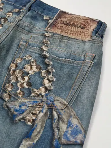 Acne Studios Trompe L'oeil Printed High-rise Wide-leg Jeans | Thumbnail 5 Acne Studios Trompe L'oeil Printed High-rise Wide-leg Jeans | Thumbnail 5