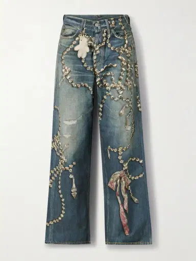 Acne Studios Trompe L'oeil Printed High-rise Wide-leg Jeans | Thumbnail 7 Acne Studios Trompe L'oeil Printed High-rise Wide-leg Jeans | Thumbnail 7