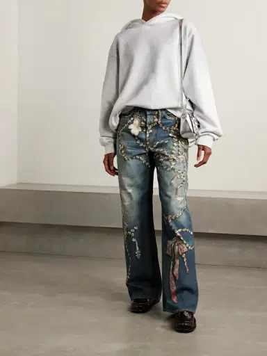 Acne Studios Trompe L'oeil Printed High-rise Wide-leg Jeans | Thumbnail 8 Acne Studios Trompe L'oeil Printed High-rise Wide-leg Jeans | Thumbnail 8