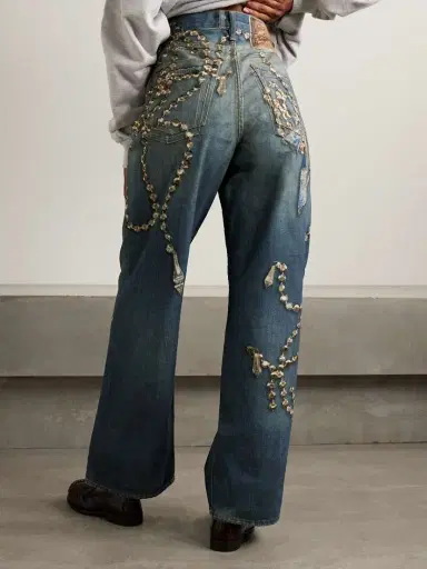 Acne Studios Trompe L'oeil Printed High-rise Wide-leg Jeans | Thumbnail 10 Acne Studios Trompe L'oeil Printed High-rise Wide-leg Jeans | Thumbnail 10
