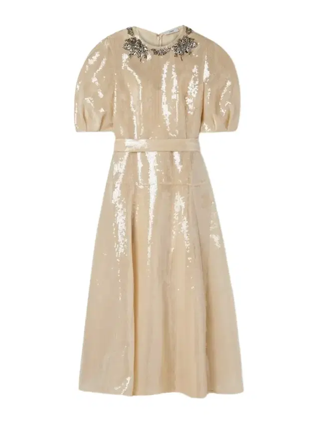 Crystal-embellished Sequined Organza Midi Dress