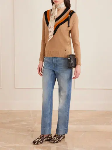 Valentino Garavani Panthea Paneled Leather Shoulder Bag | Thumbnail 2 Valentino Garavani Panthea Paneled Leather Shoulder Bag | Thumbnail 2