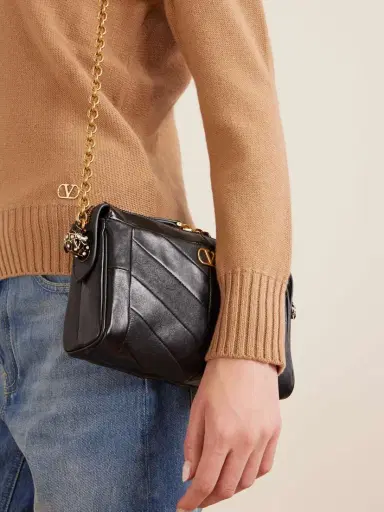 Valentino Garavani Panthea Paneled Leather Shoulder Bag | Thumbnail 3 Valentino Garavani Panthea Paneled Leather Shoulder Bag | Thumbnail 3