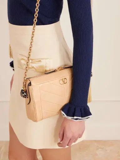 Valentino Garavani Panthea Paneled Leather Shoulder Bag | Thumbnail 3 Valentino Garavani Panthea Paneled Leather Shoulder Bag | Thumbnail 3