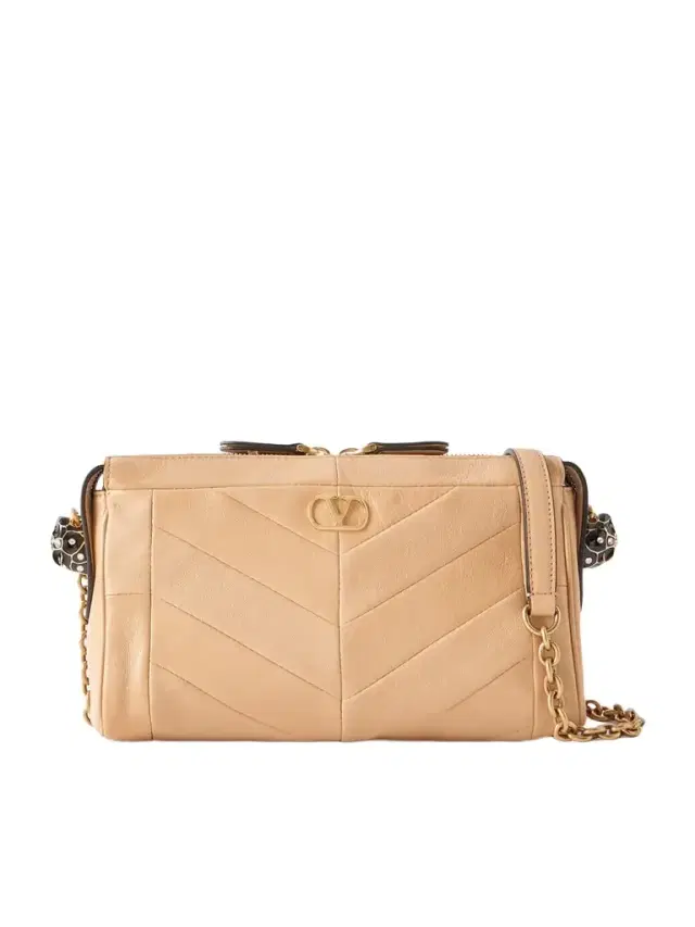 Panthea Paneled Leather Shoulder Bag