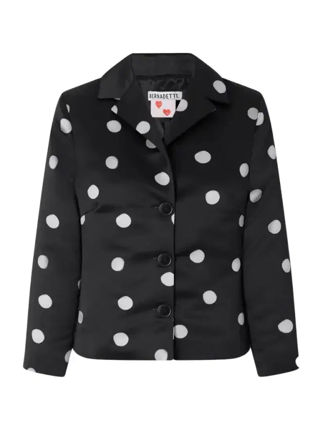 Elle Polka Dot Duchesse-satin Jacket