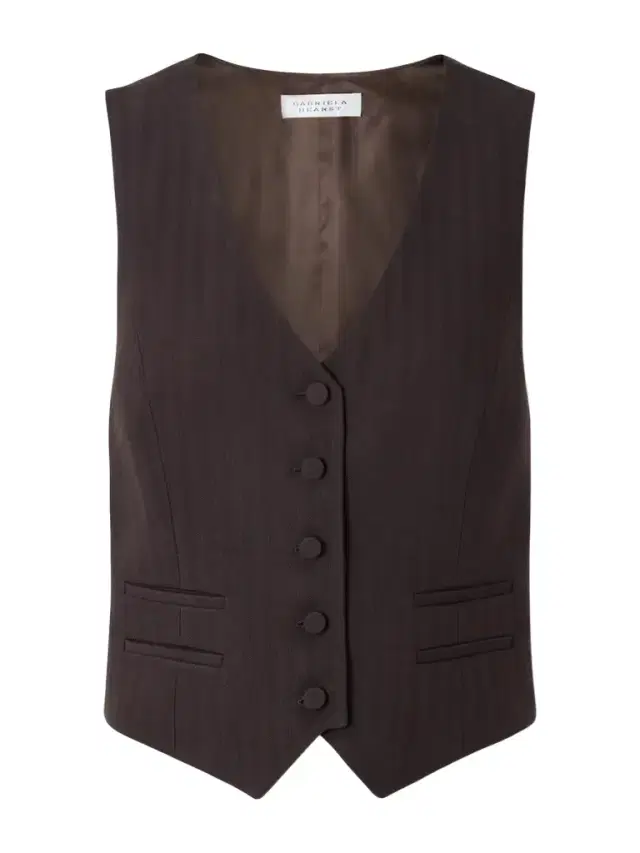 Coleridge Striped Herringbone Wool-blend Gilet