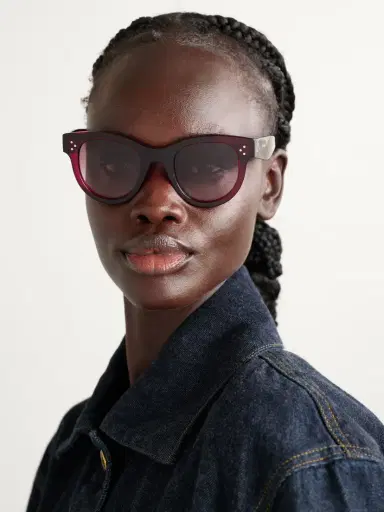 CELINE Eyewear Round-frame Acetate Sunglasses | Thumbnail 2