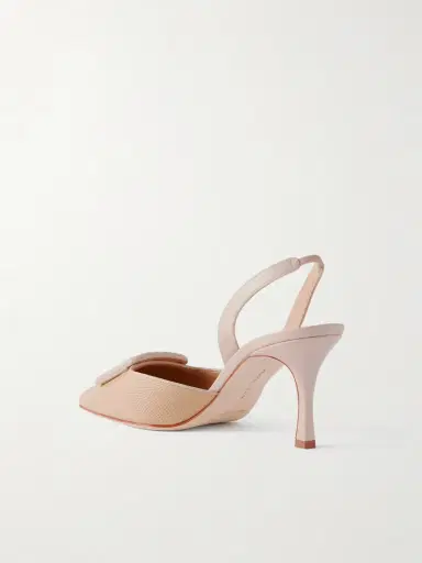 Manolo Blahnik Mayslibi 70 Lizard-effect Leather Slingback Pumps | Thumbnail 3 Manolo Blahnik Mayslibi 70 Lizard-effect Leather Slingback Pumps | Thumbnail 3