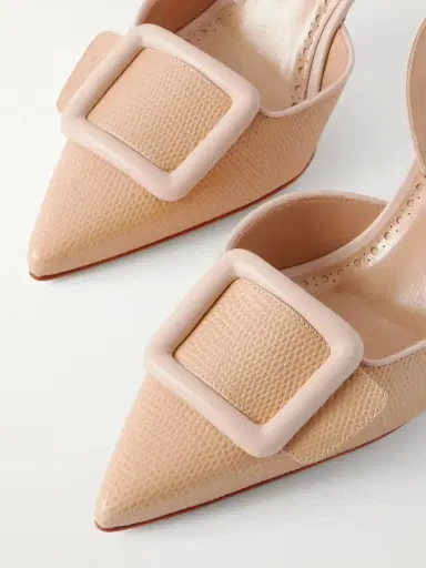 Manolo Blahnik Mayslibi 70 Lizard-effect Leather Slingback Pumps | Thumbnail 5 Manolo Blahnik Mayslibi 70 Lizard-effect Leather Slingback Pumps | Thumbnail 5