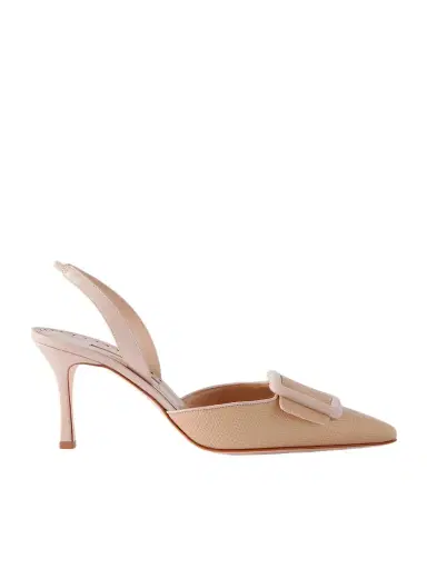 Manolo Blahnik Mayslibi 70 Lizard-effect Leather Slingback Pumps | Thumbnail 1 Manolo Blahnik Mayslibi 70 Lizard-effect Leather Slingback Pumps | Thumbnail 1