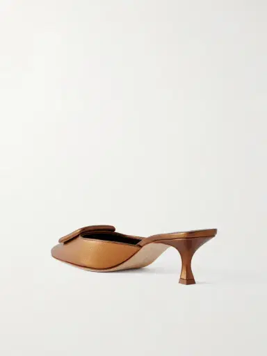 Manolo Blahnik Maysalebi 50 Lizard-effect Metallic-leather Mules | Thumbnail 3 Manolo Blahnik Maysalebi 50 Lizard-effect Metallic-leather Mules | Thumbnail 3