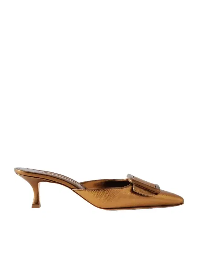 Maysalebi 50 Lizard-effect Metallic-leather Mules