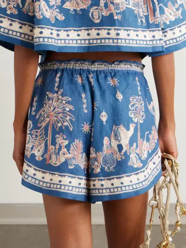 ALÉMAIS Acacia Printed Linen Shorts | Thumbnail 3