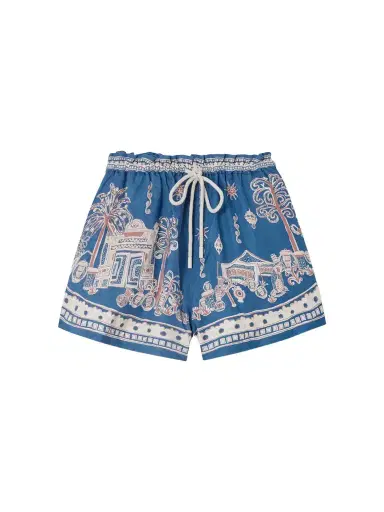 ALÉMAIS Acacia Printed Linen Shorts | Thumbnail 1