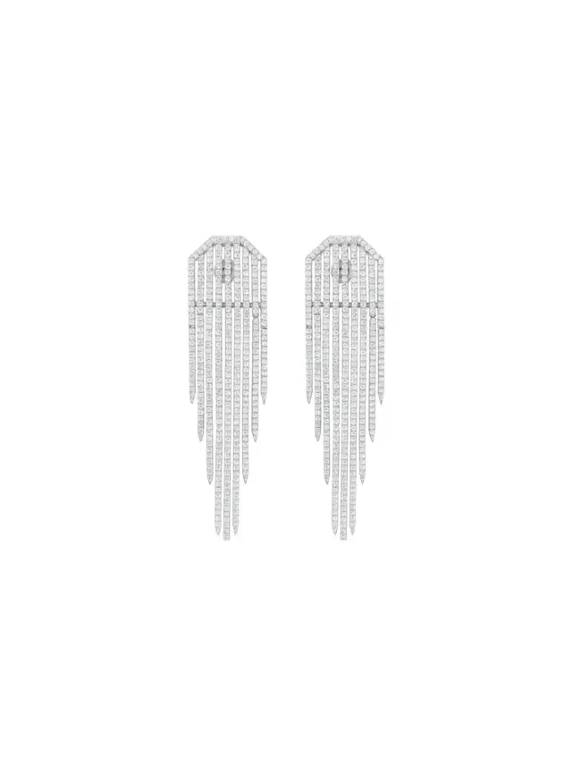 Wish Fine Jewelry 4.71ct Diamond 14K Gold Statement Cascade Earrings