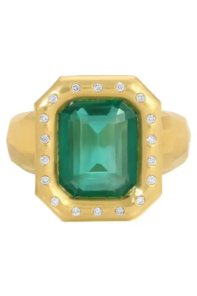 Diamond Emerald Mirage Ring