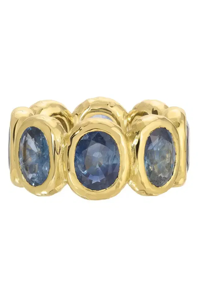 Oval Sapphire Nesting Gem Eternity Band
