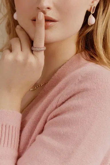 Octavia Elizabeth Pink Sapphire Blossom Bubble Ring | Thumbnail 2
