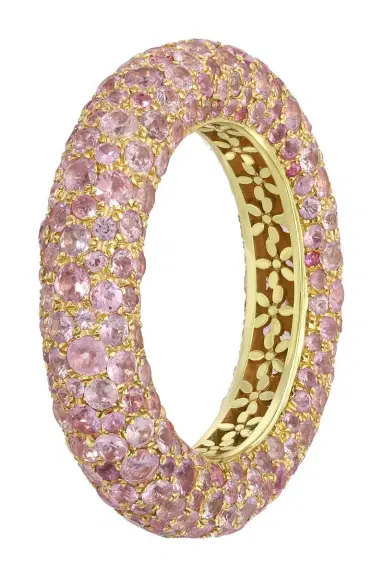 Octavia Elizabeth Pink Sapphire Blossom Bubble Ring | Thumbnail 4