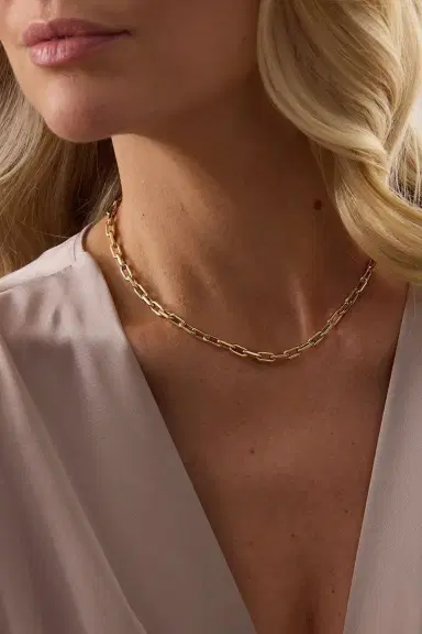 SARA WEINSTOCK Small Rectangle Charm Necklace | Thumbnail 3